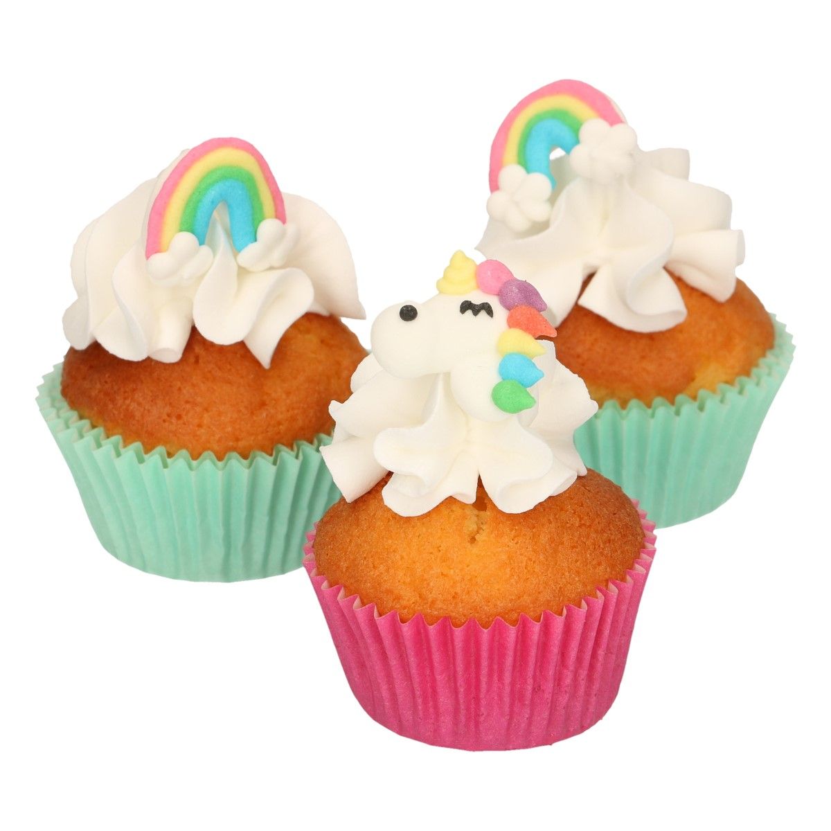 FunCakes Suikerdecoratie Eenhoorn & Regenboog Set/12 - Afbeelding 2