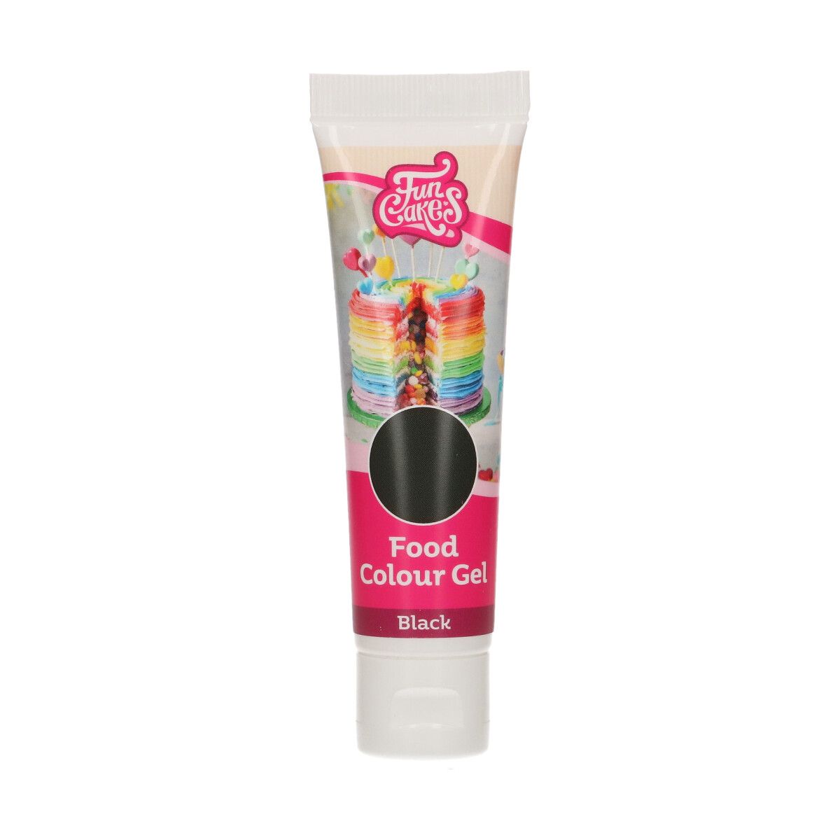 FunCakes Kleurstof Gel Tube - Zwart - 30g - Afbeelding 2