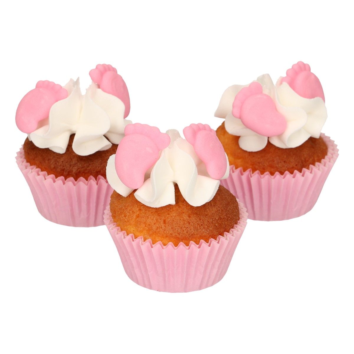 FunCakes Suikerdecoratie Baby Voetjes Roze Set/16 - Afbeelding 2