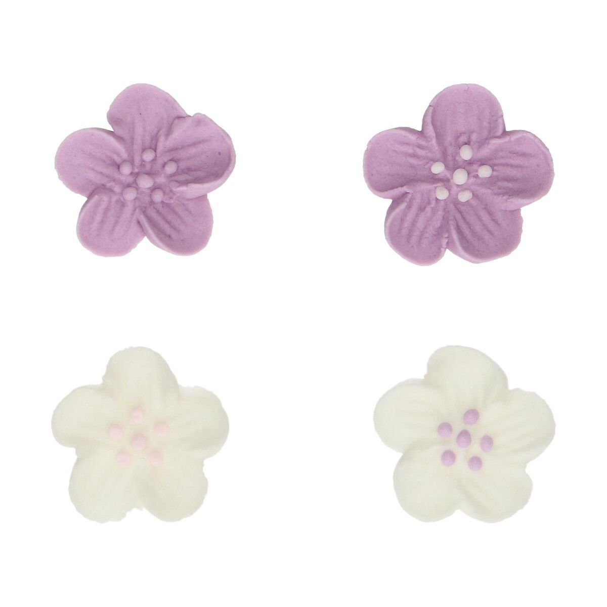 FunCakes Suikerdecoratie Bloemenmix Paars set/24 - Afbeelding 2