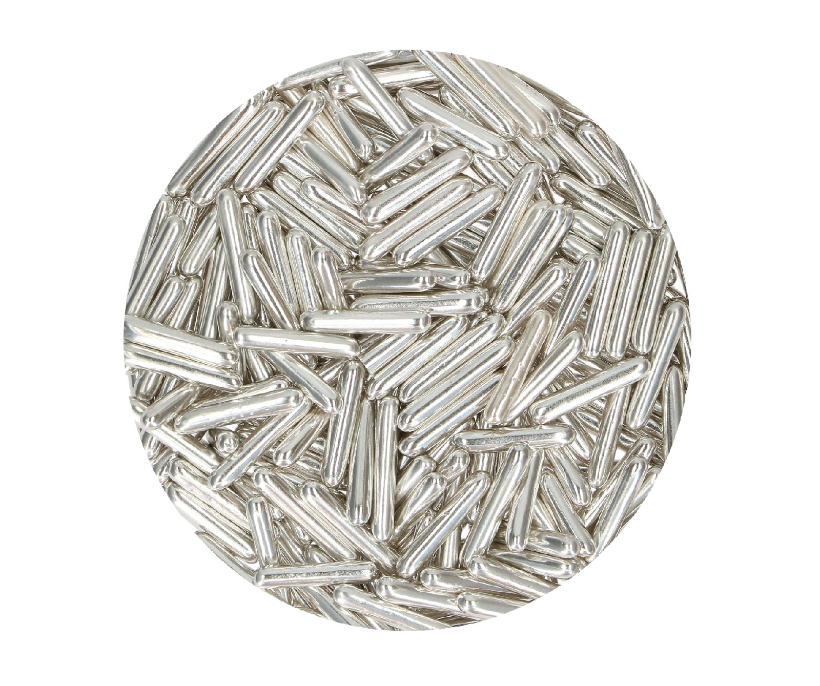 FunCakes Metallic Sugar Rods XL Zilver 70g - Afbeelding 2