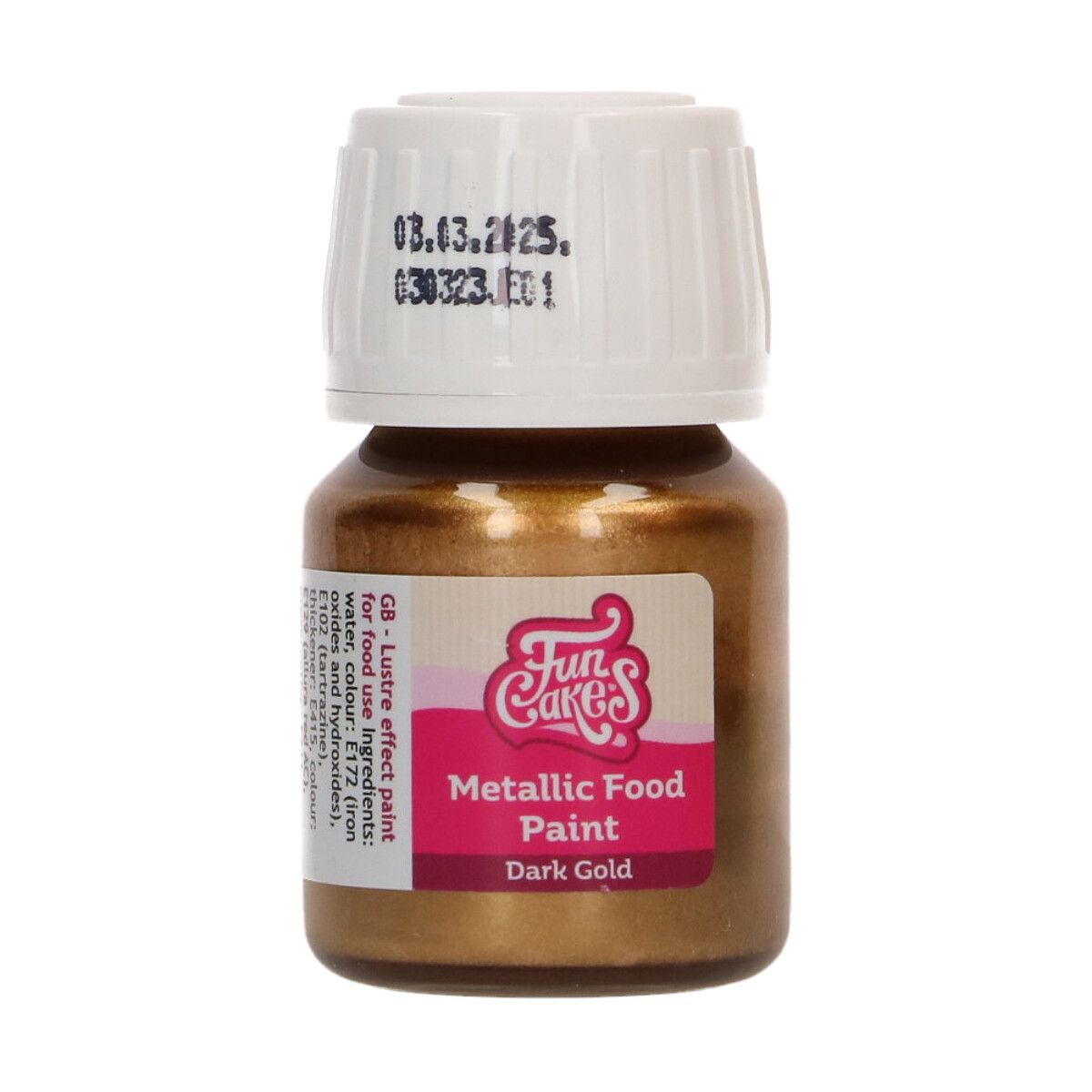 FunCakes Metallic Food Paint Dark Gold 30 ml - Afbeelding 1