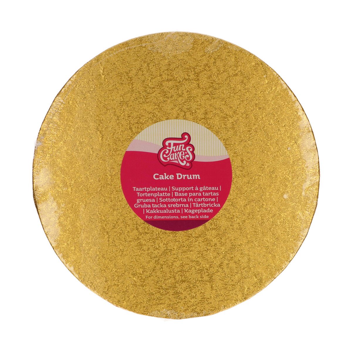 Cake Drum Rond Goud - 20 cm