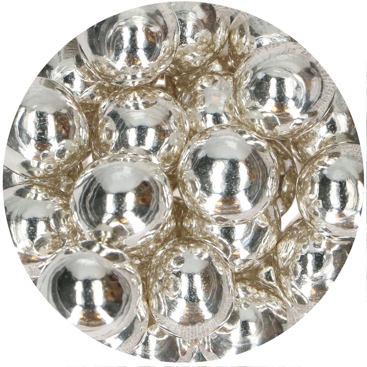 Funcakes Choco Crispy ballen - Dazzling Silver - Afbeelding 1