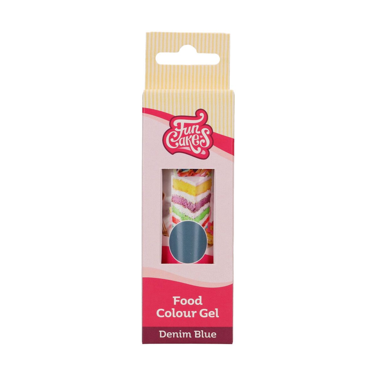 FunCakes Kleurstof Gel Tube - Denim Blue 30g - Afbeelding 2