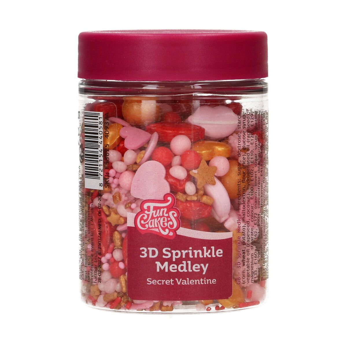 FunCakes 3D Sprinkle Medley - Secret Valentine 70g - Afbeelding 1