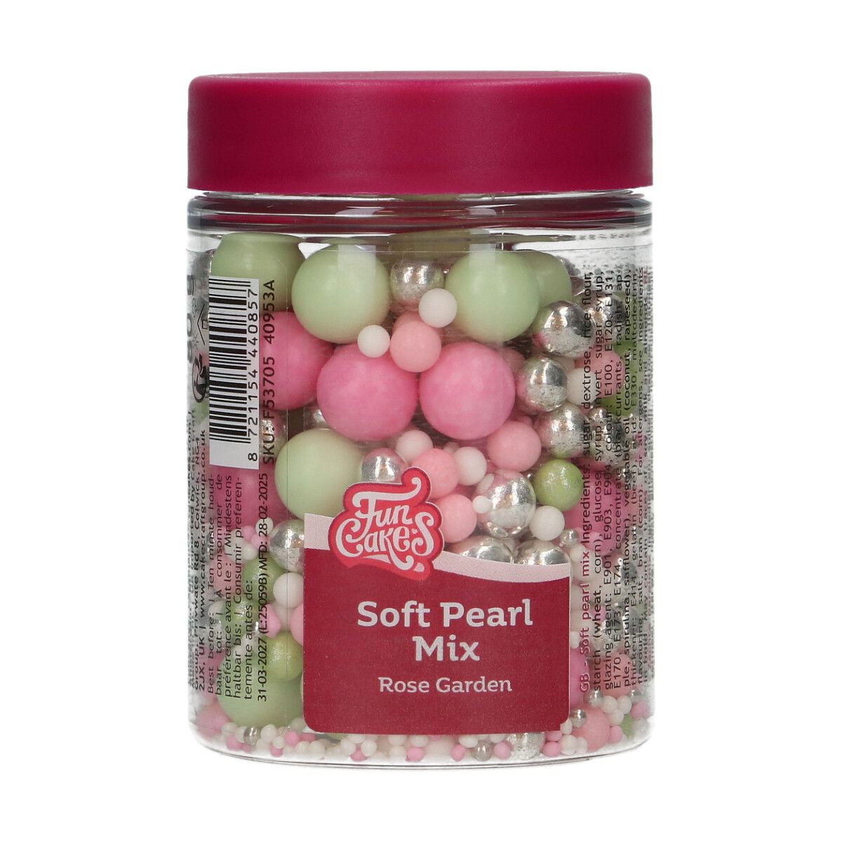 FunCakes Soft Pearls Mix Rose Garden 80g  - Afbeelding 1