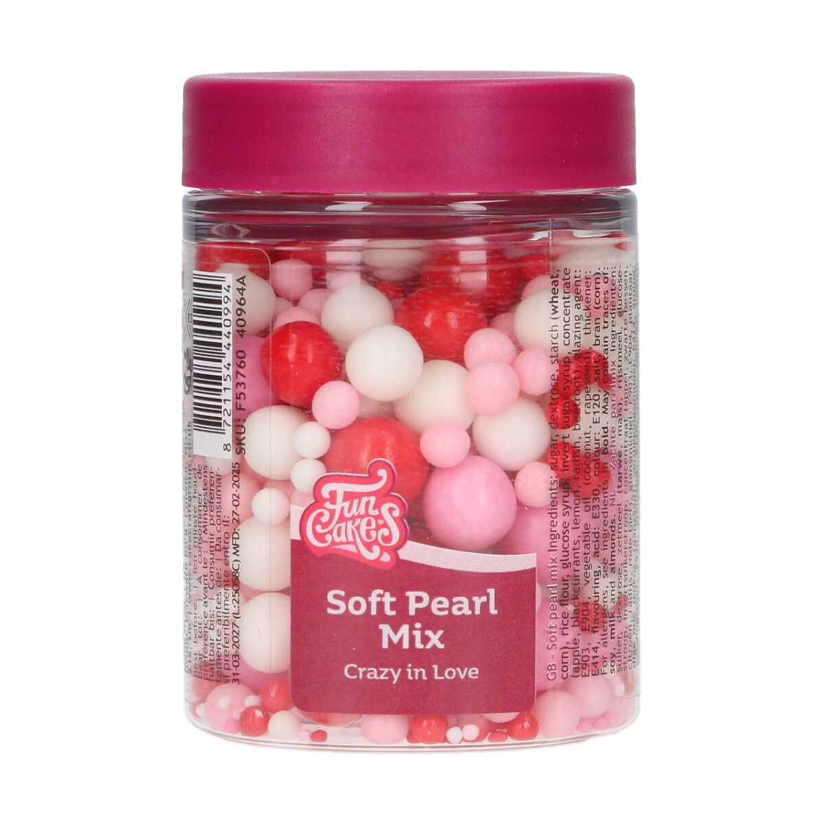 FunCakes Soft Pearls Mix Crazy in Love 80g - Afbeelding 1