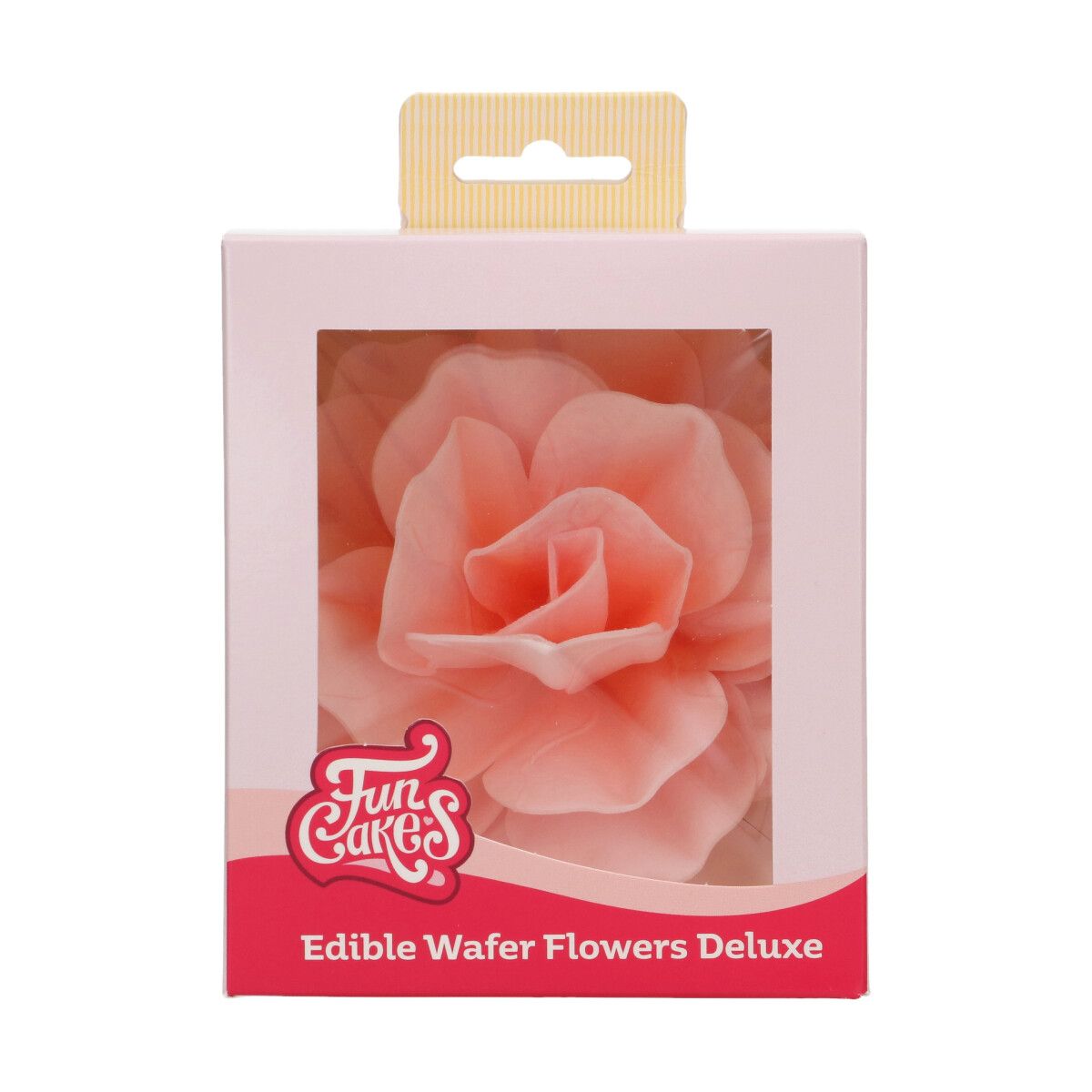 FunCakes Eetbare Papieren Bloemen Deluxe Rose Pastella Roze Groot pk/1