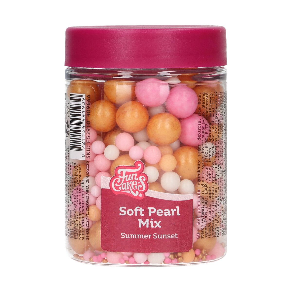 FunCakes Soft Pearls Mix Summer Sunset 80g  - Afbeelding 1