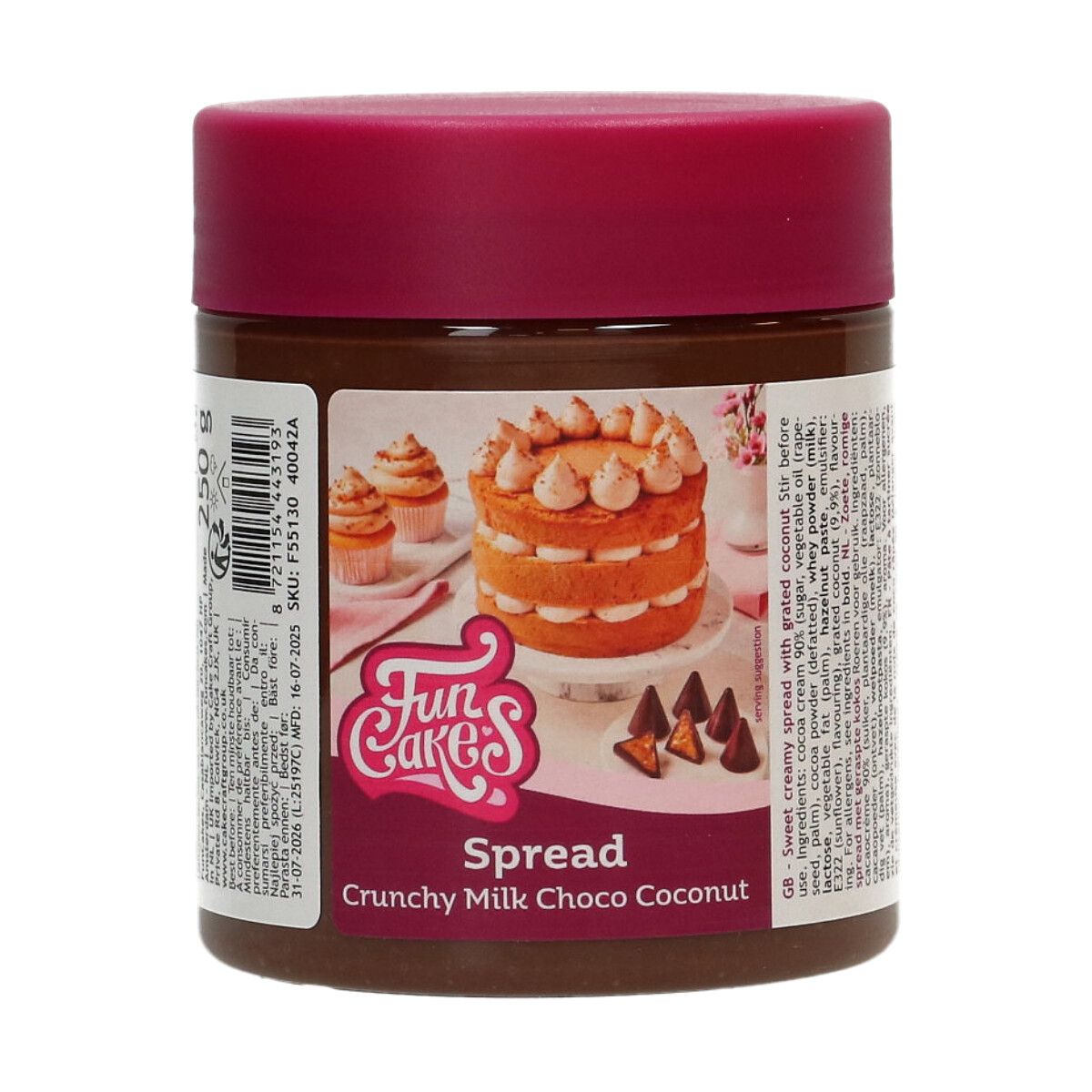 FunCakes Spread - Crunchy Milk Choco Coconut