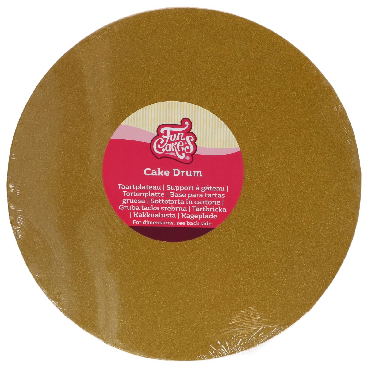FunCakes Cake Drum Rond Glanzend Goud Ø 25 cm