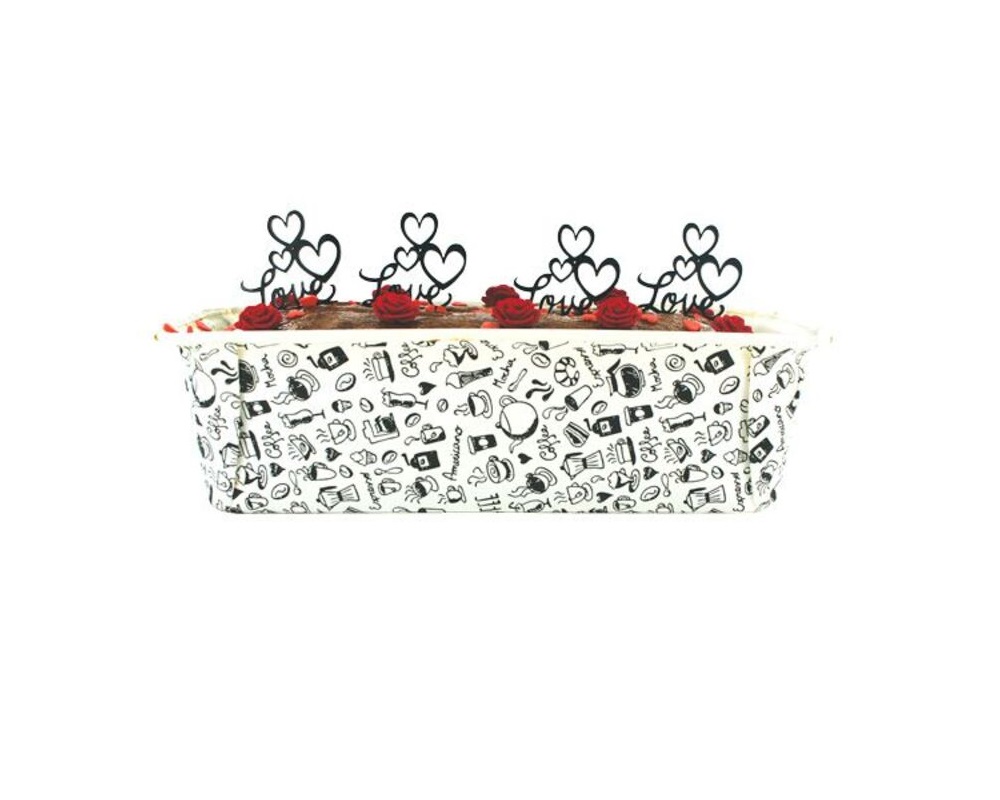 Wegwerp bakvorm Coffee Wit per stuk 23x11x6cm**