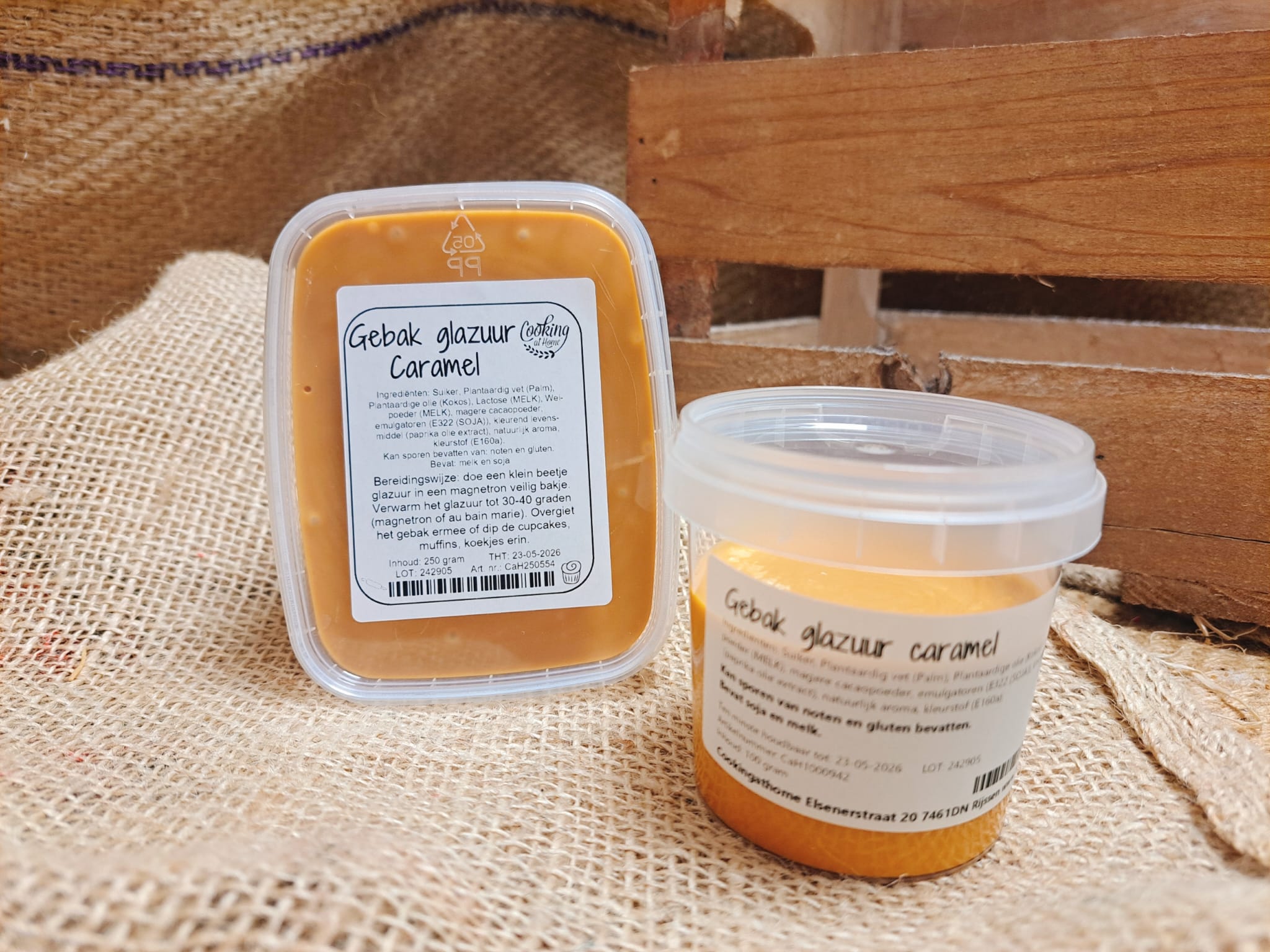 Gebak glazuur Caramel - 250 gram (CaH) - Afbeelding 1