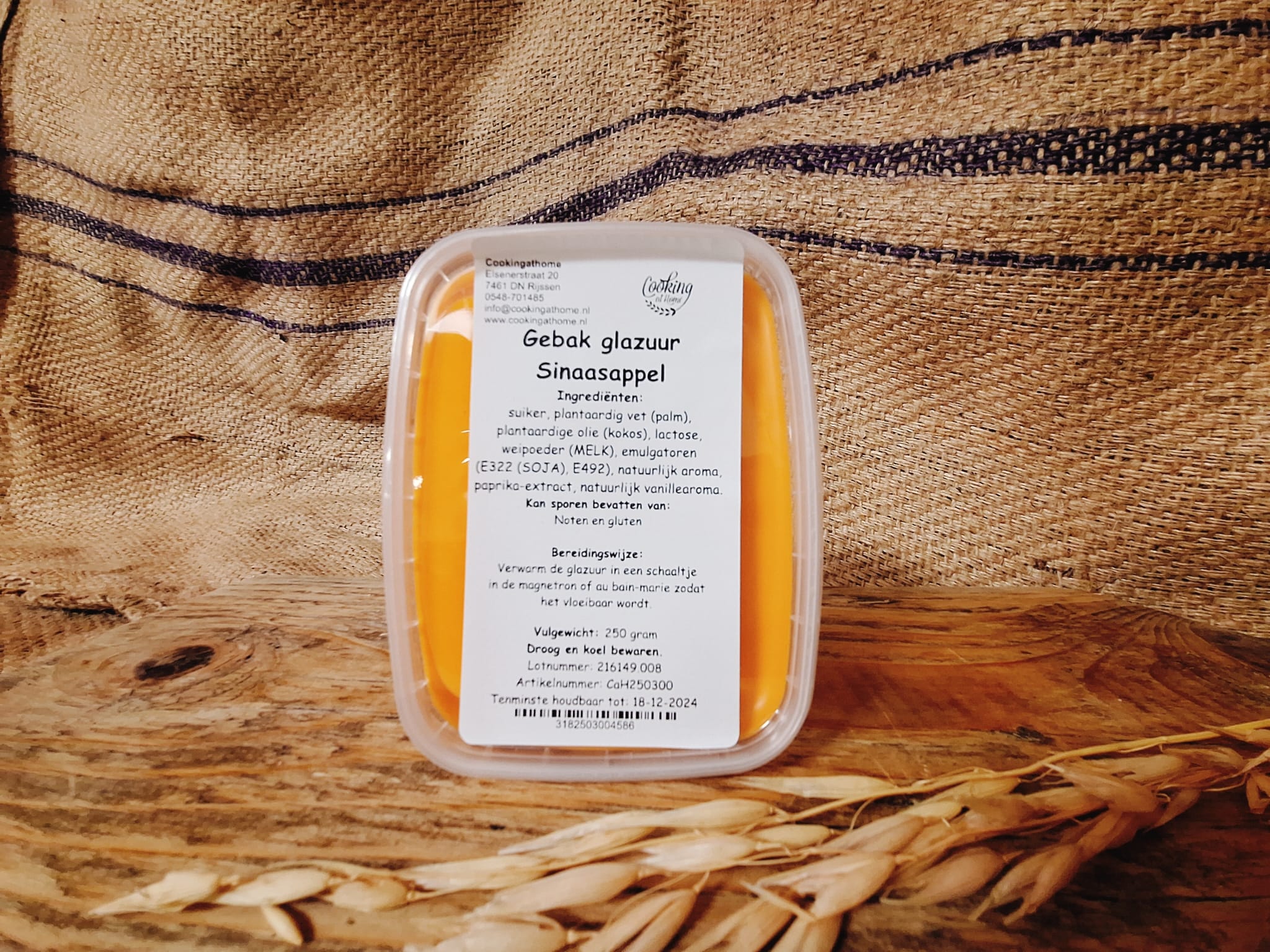 Gebak glazuur Sinaasappel - 250 gram
