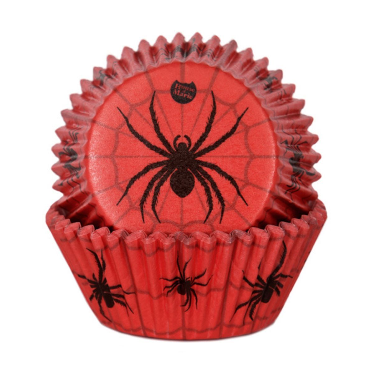 Cupcake Cups Spin Rood 48 stuks