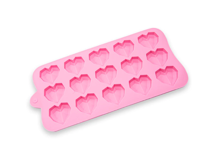 Siliconen mal Mini diamond Hearts