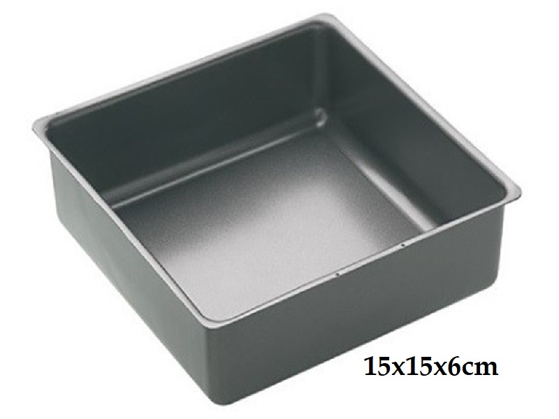 MasterClass Taartpan Vierkant losse bodem 15x15x6cm