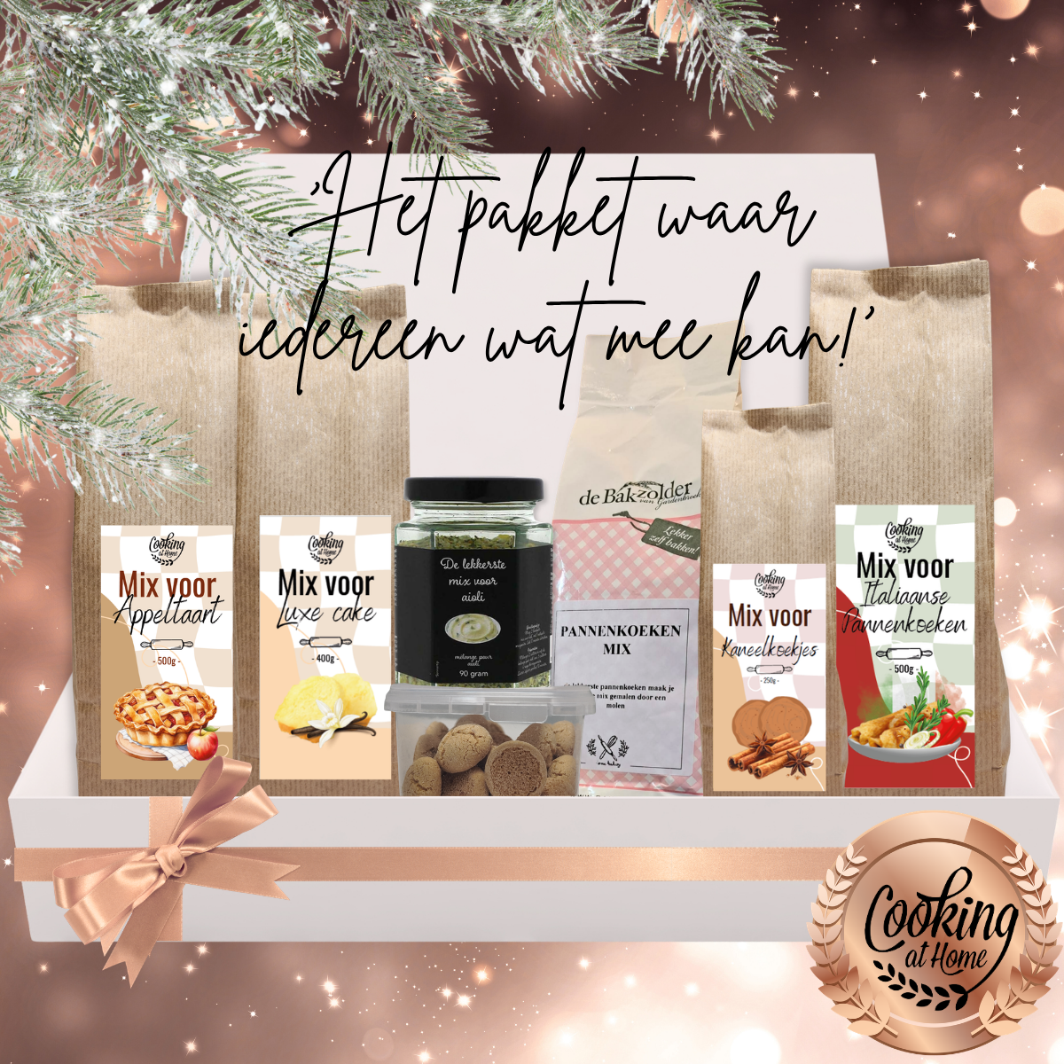 Kerstpakket 'Het pakket waar iedereen wat mee kan'