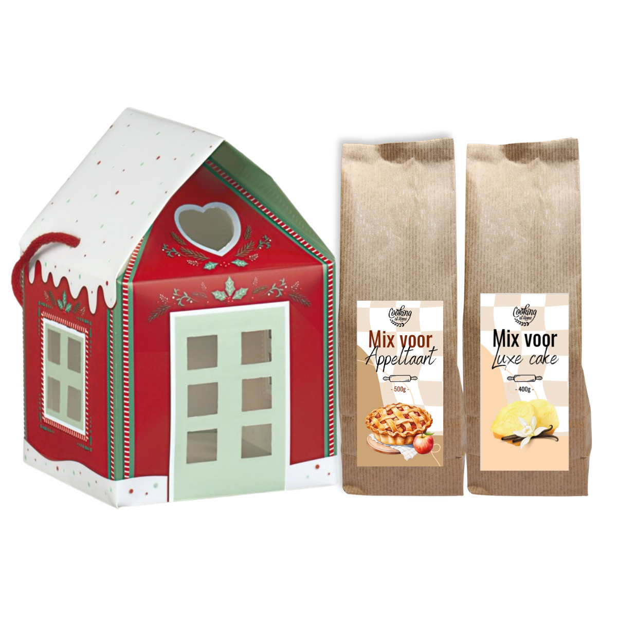 Kerstpakket 'Lekkers in een huisje' - Afbeelding 1