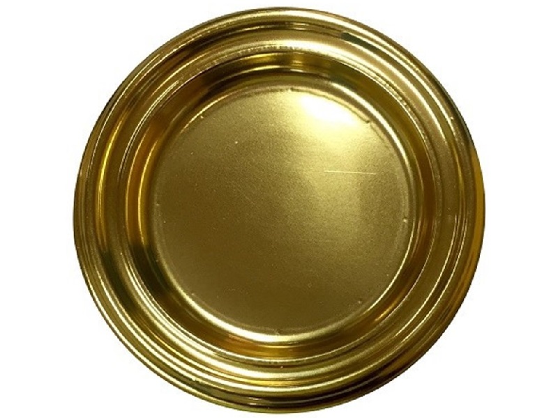 Gebaksschoteltje kunststof Rond Goud Ø86mm - Glad