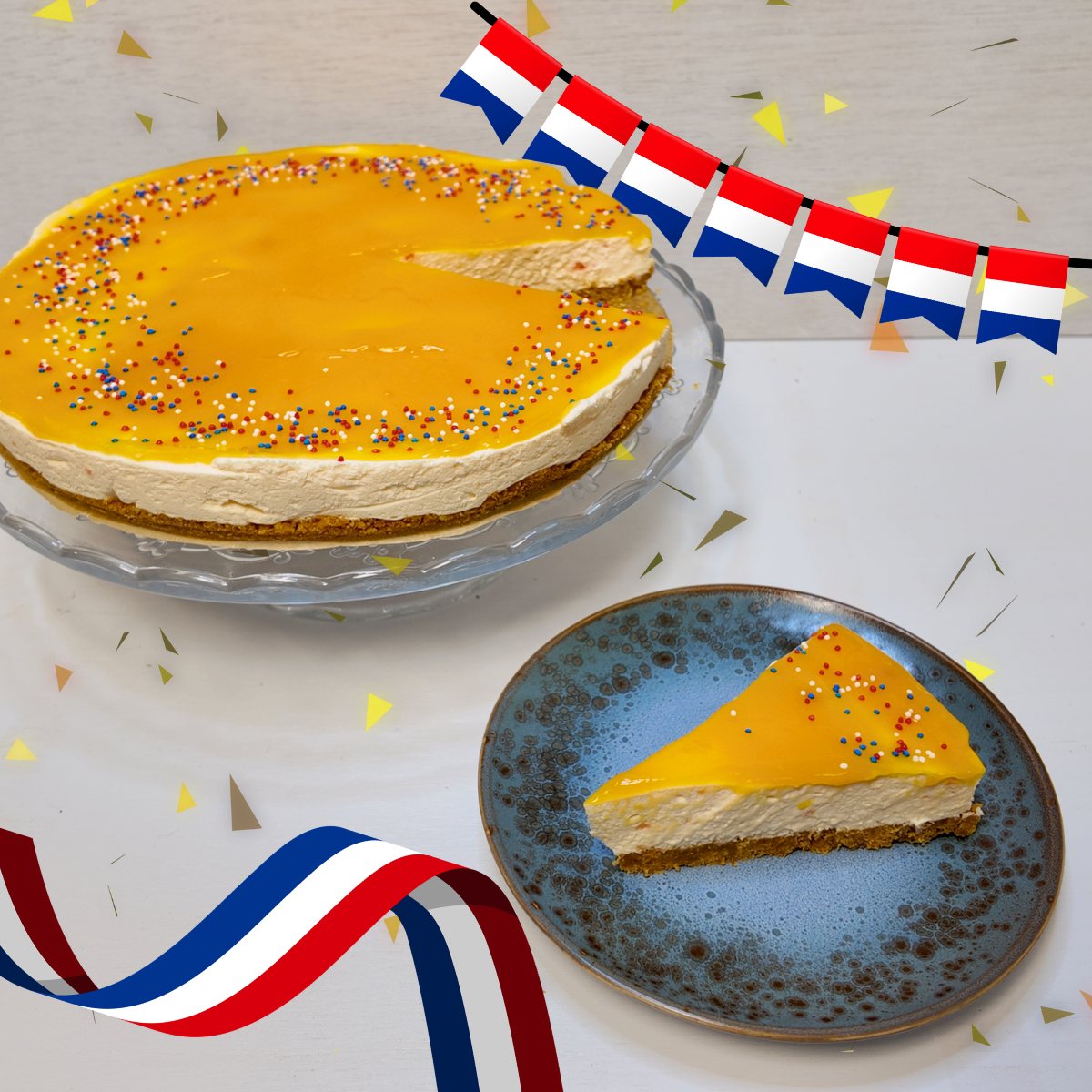 Bakpakket Koningsdag sinaasappel taart