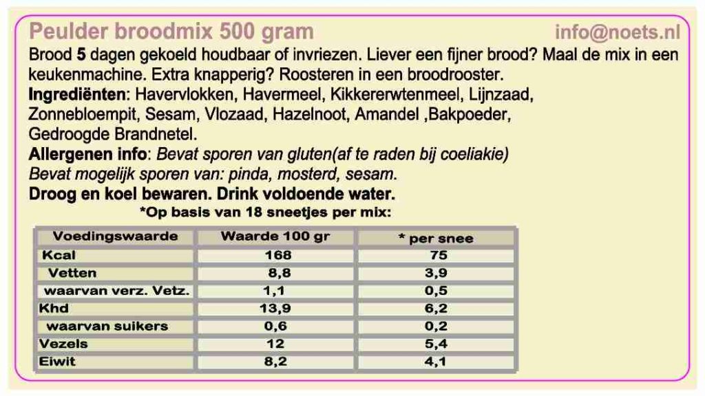 Noets Peulder Brood Mix - Afbeelding 2