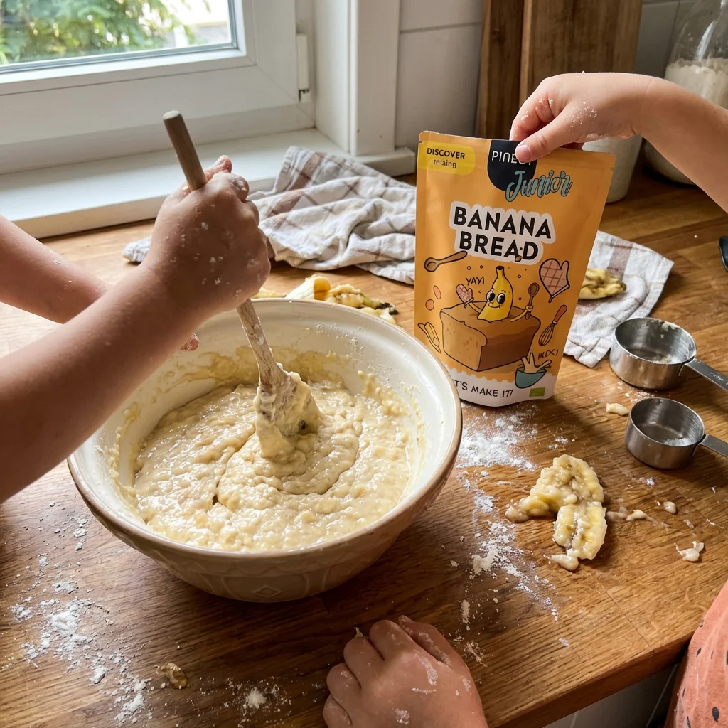 Pineut - Junior - Banana Bread BIO Pouch 197 g - Afbeelding 2