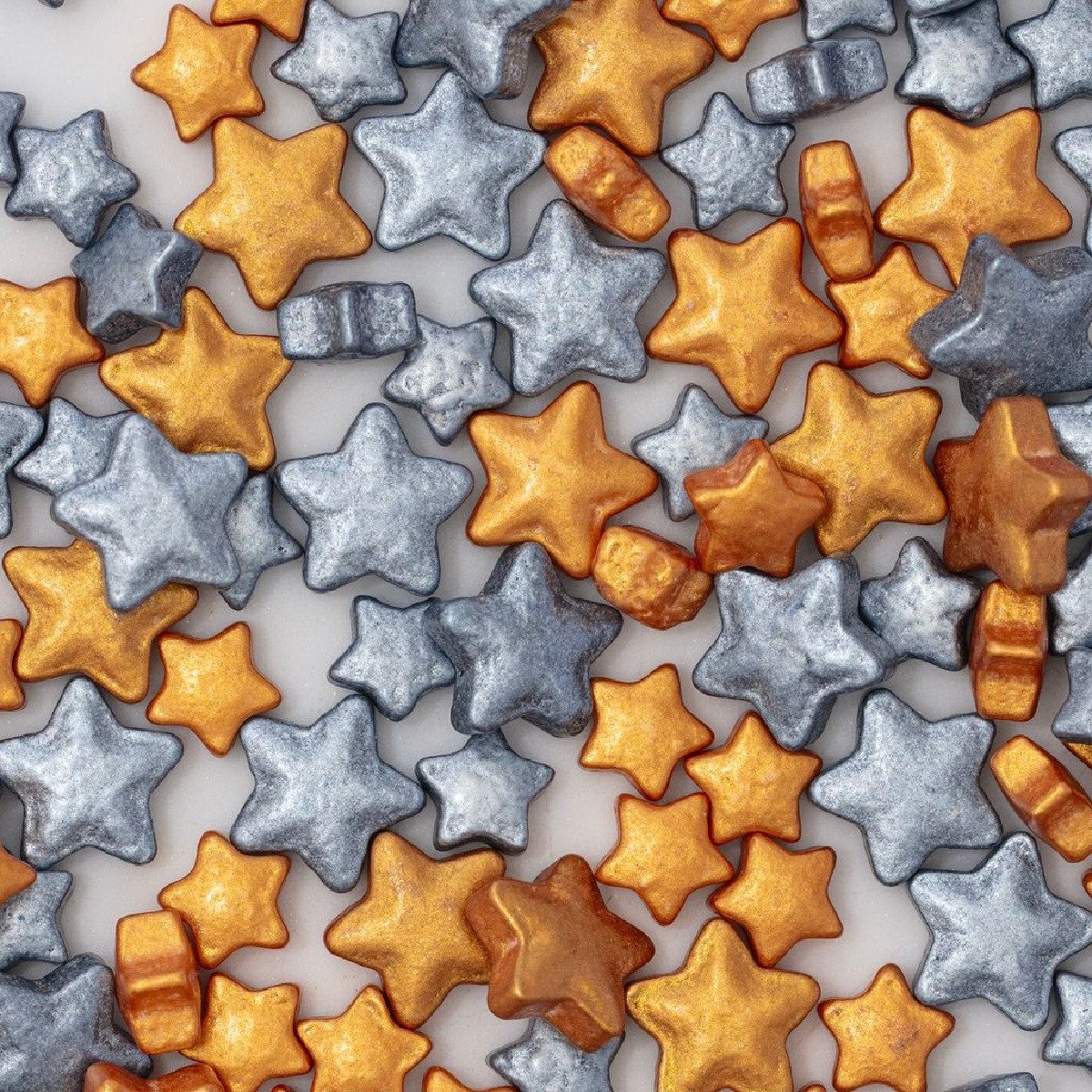 PME Sprinkle Charms Sterren Goud & Zilver 25g - Afbeelding 2