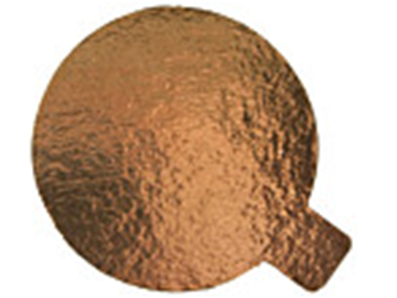 Taartkarton met lip Rond Goud/Zwart - 6 cm 