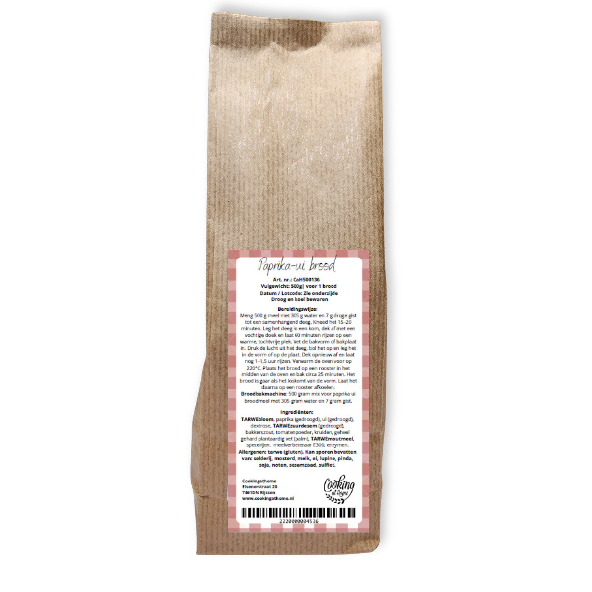 Paprika-uienbroodmeel 500 gram - Afbeelding 1