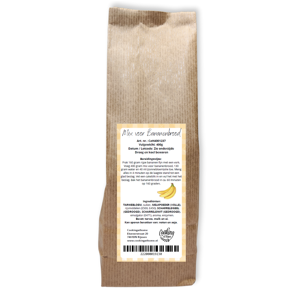 Bananen Broodmix 400 gram - Afbeelding 1