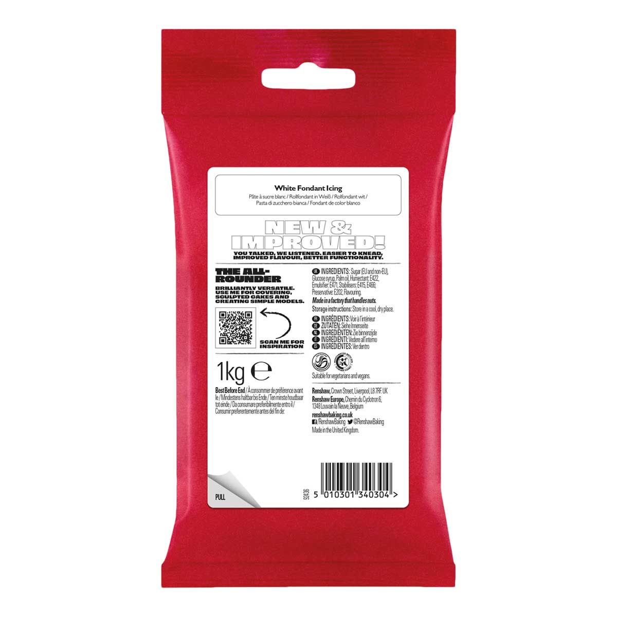 Renshaw Fondant Wit 1kg - Afbeelding 2