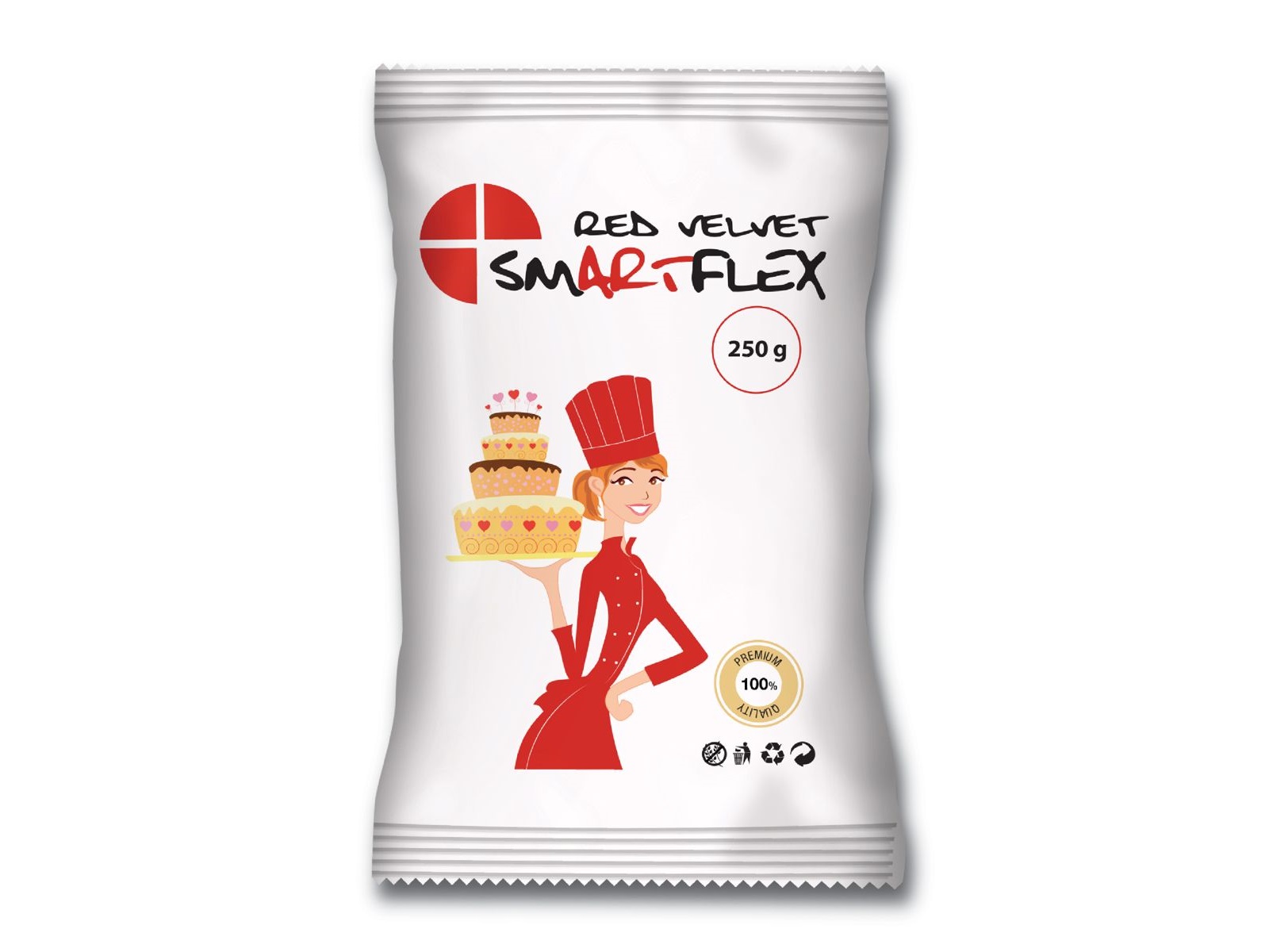 Rolfondant Rood 250 gram SmartFlex **