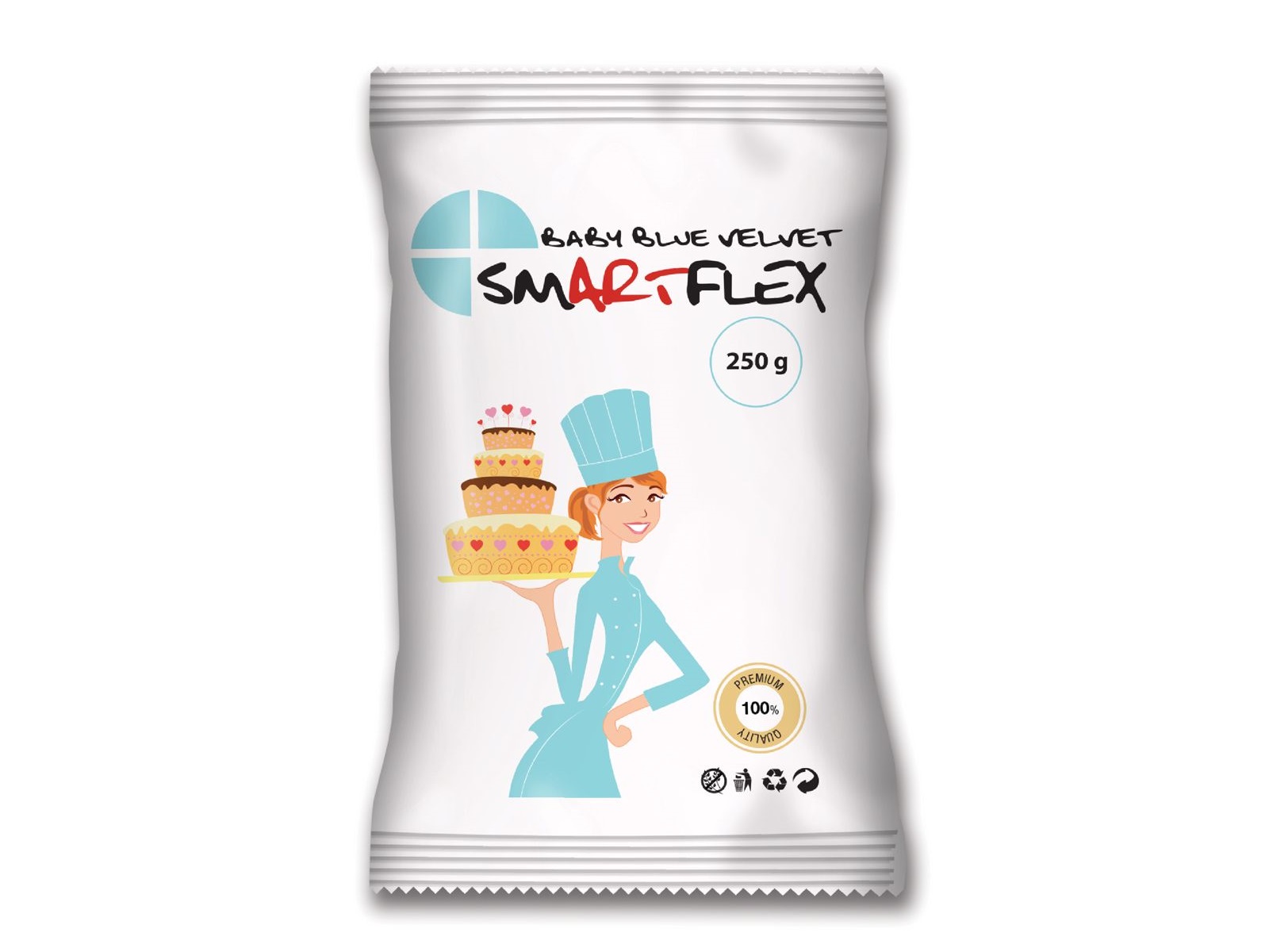 Rolfondant Baby Blauw 250 gram SmartFlex **