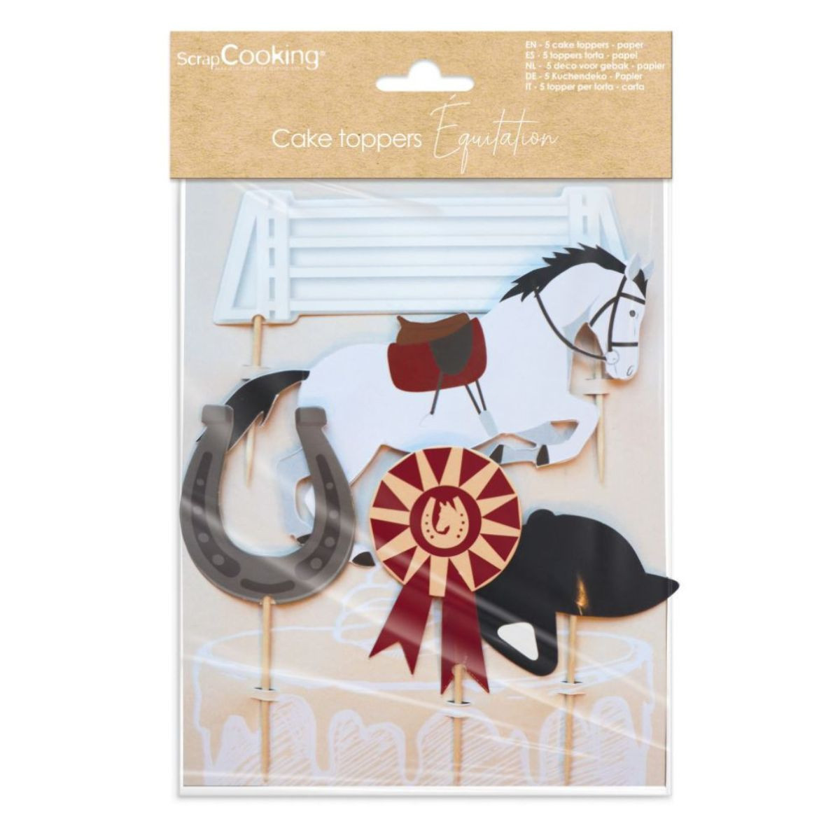 ScrapCooking Taarttoppers Paardrijden Set/5