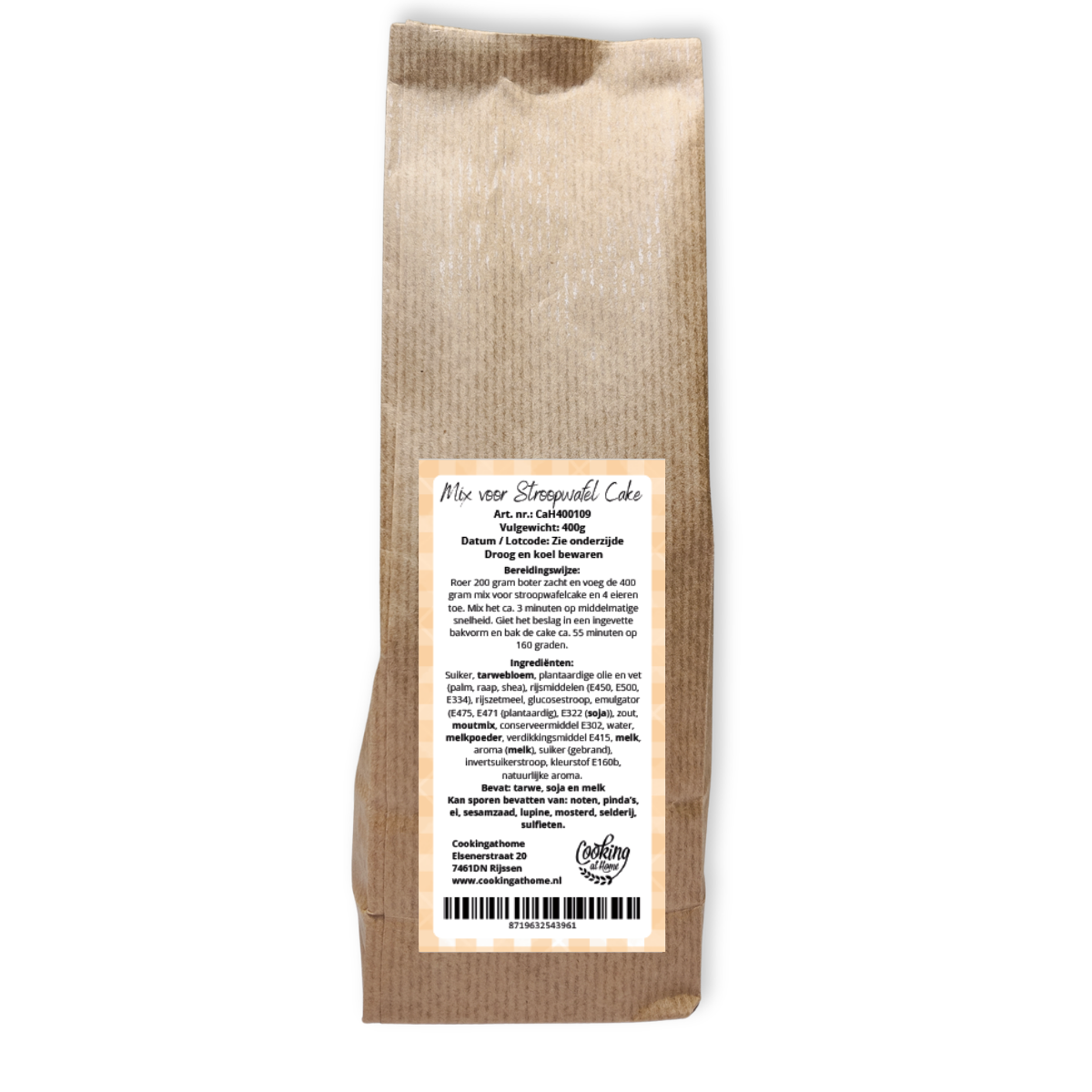 Stroopwafel cakemix 400 gram (CaH) - Afbeelding 1