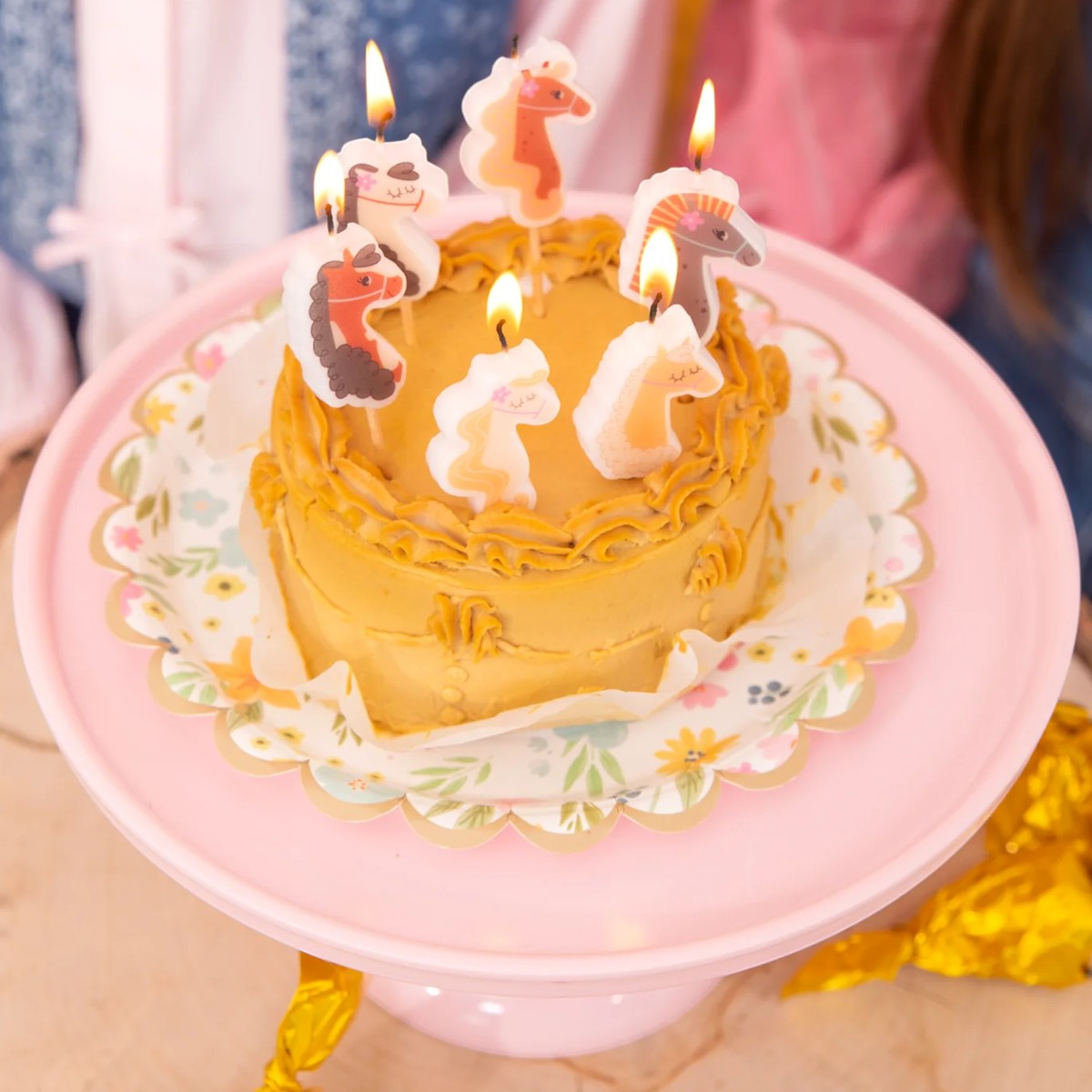 Taartkaarsjes Paarden Set/6 - Afbeelding 2