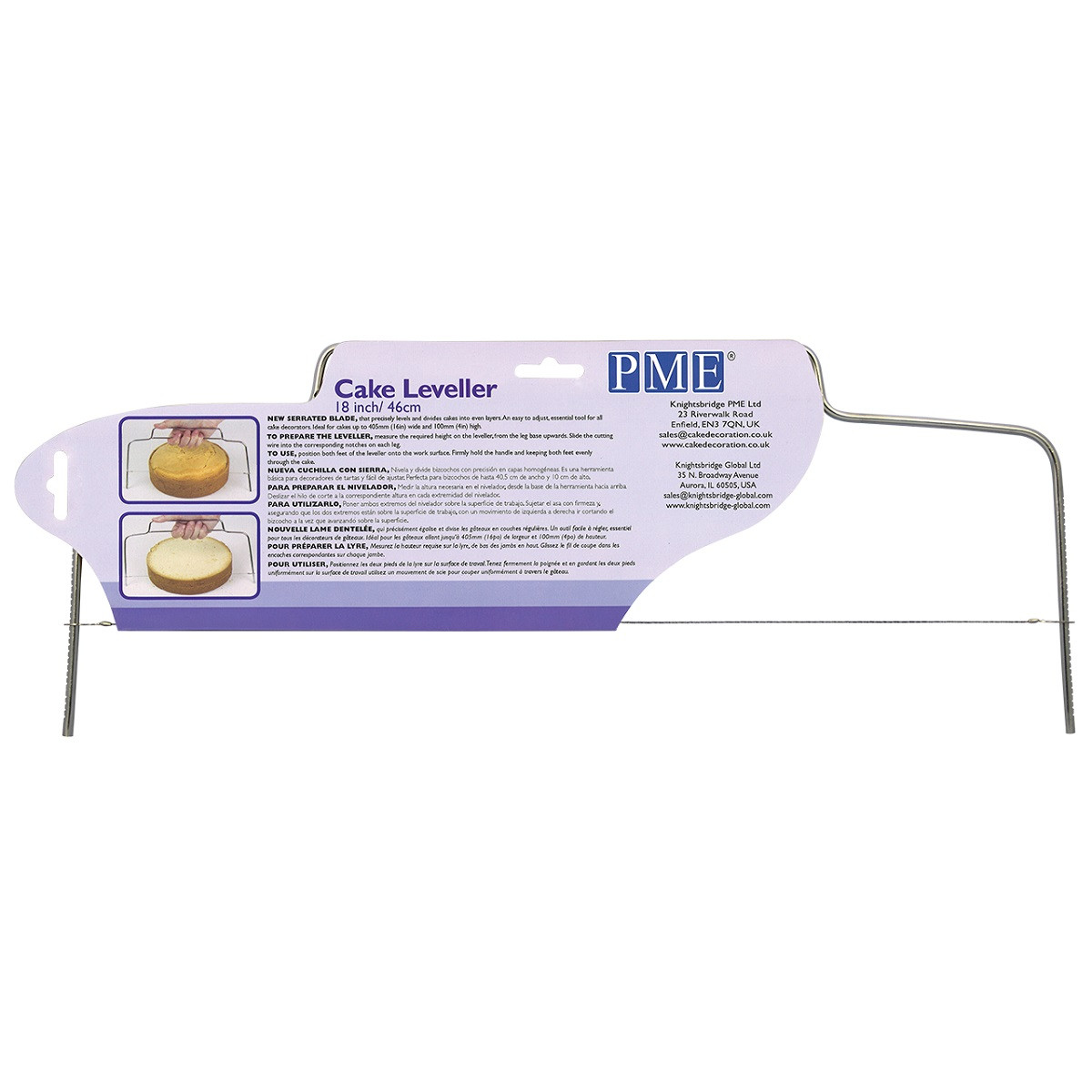 Taartzaag/ cake leveller PME - 46 cm - Afbeelding 2
