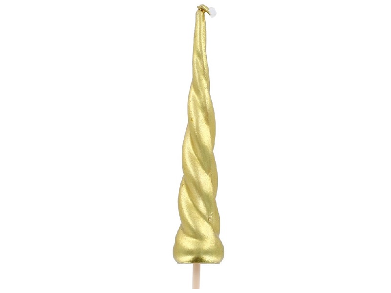 Culpitt Taartkaars Unicorn Hoorn Goud 10.5cm