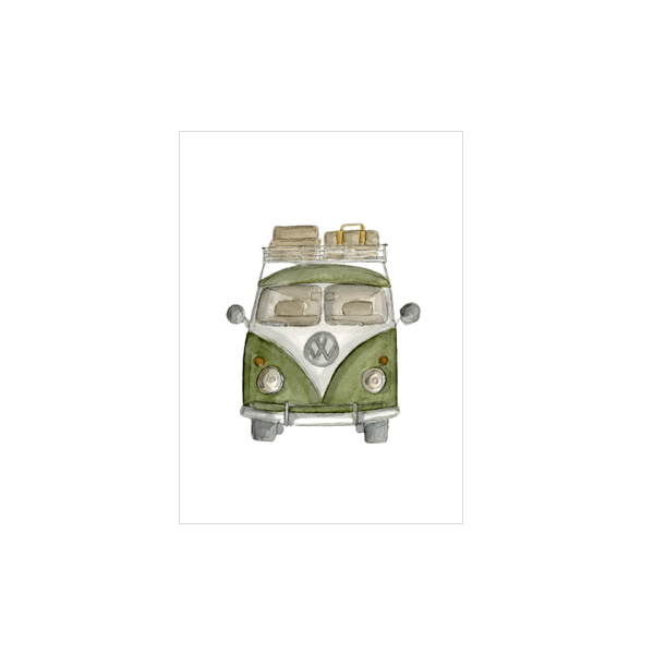 Kaart Volkswagen busje Groen