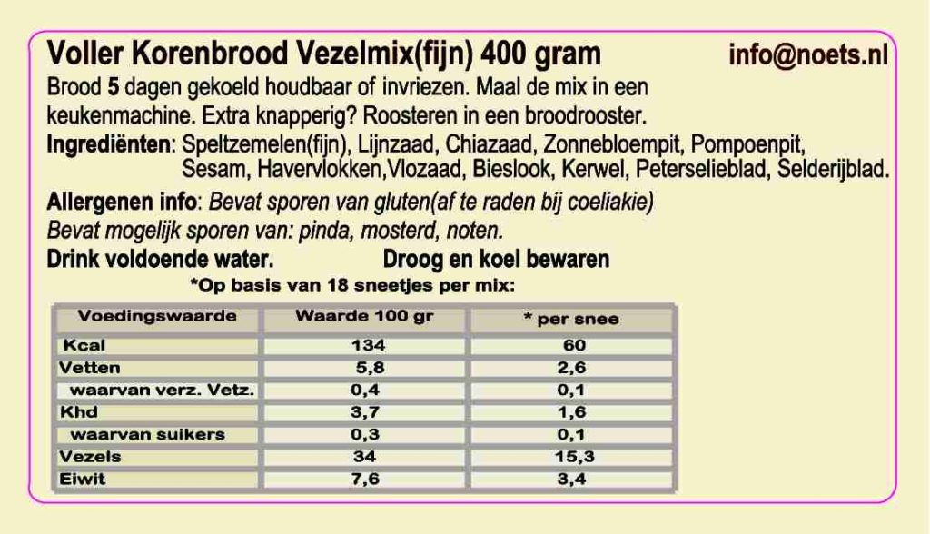 Noets Voller Koren Brood Mix - Afbeelding 2