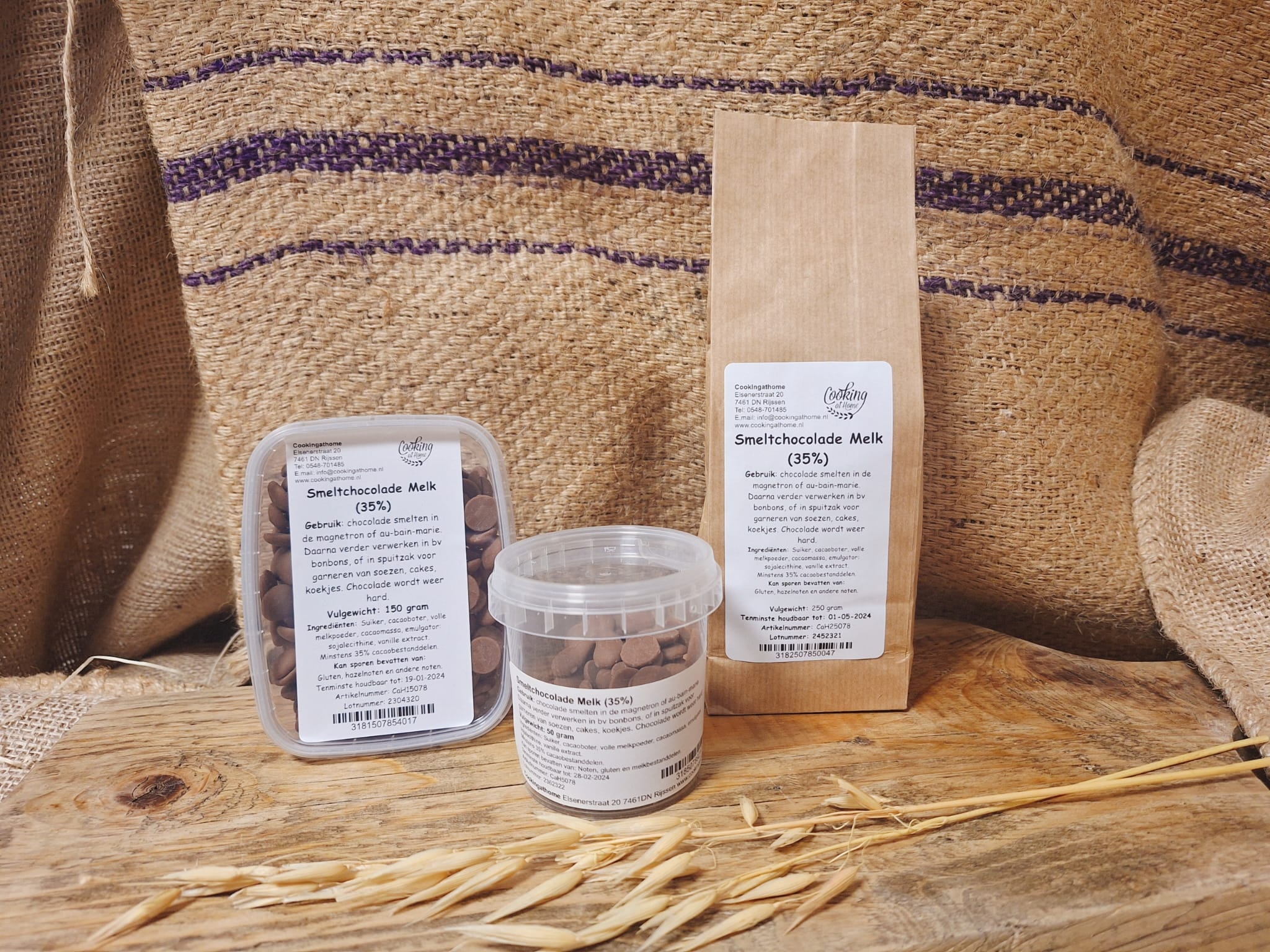 Smeltchocolade Melk 35% 150g - Afbeelding 1
