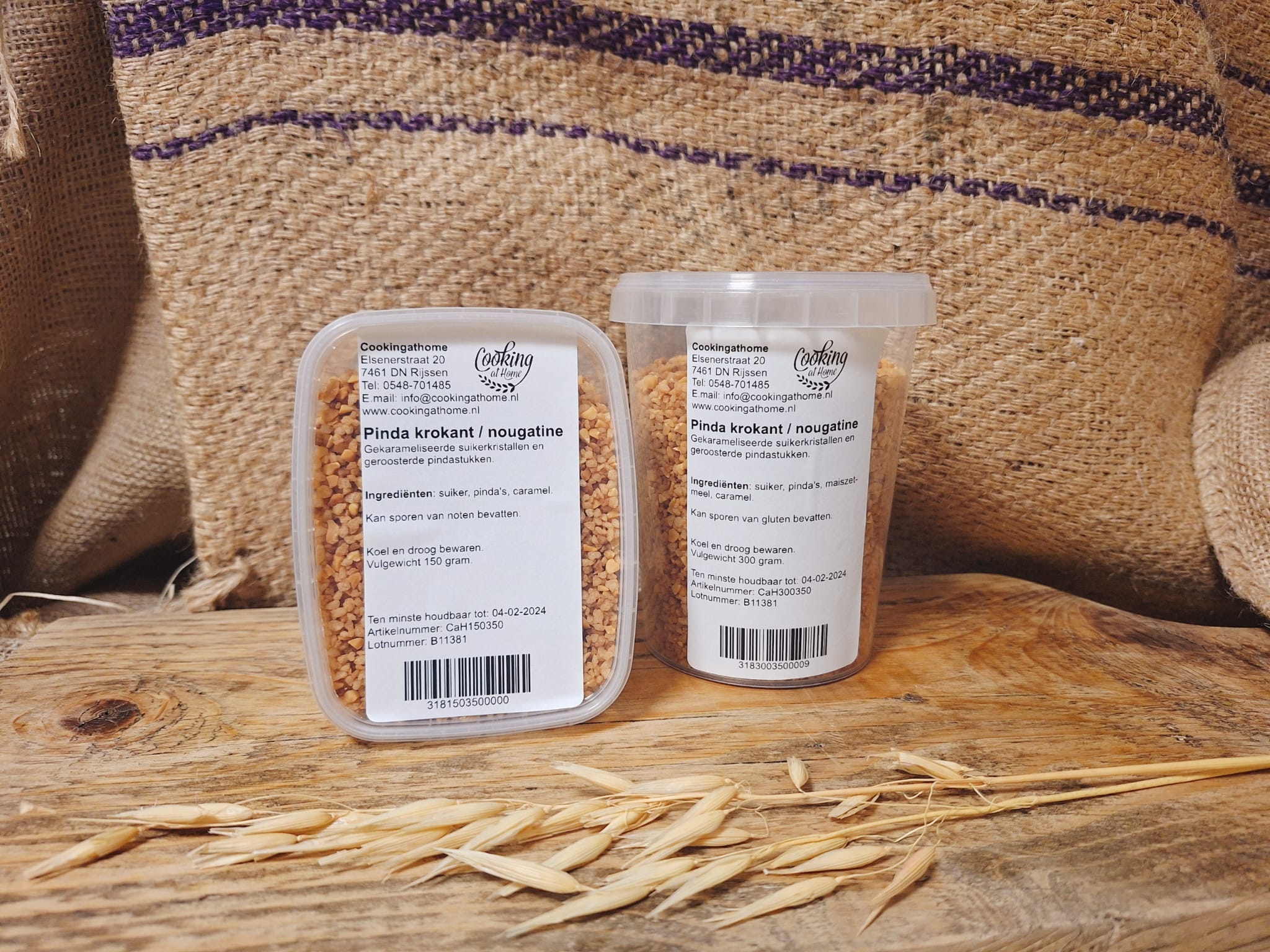Pinda krokant / nougatine pinda 300 gram - Afbeelding 1
