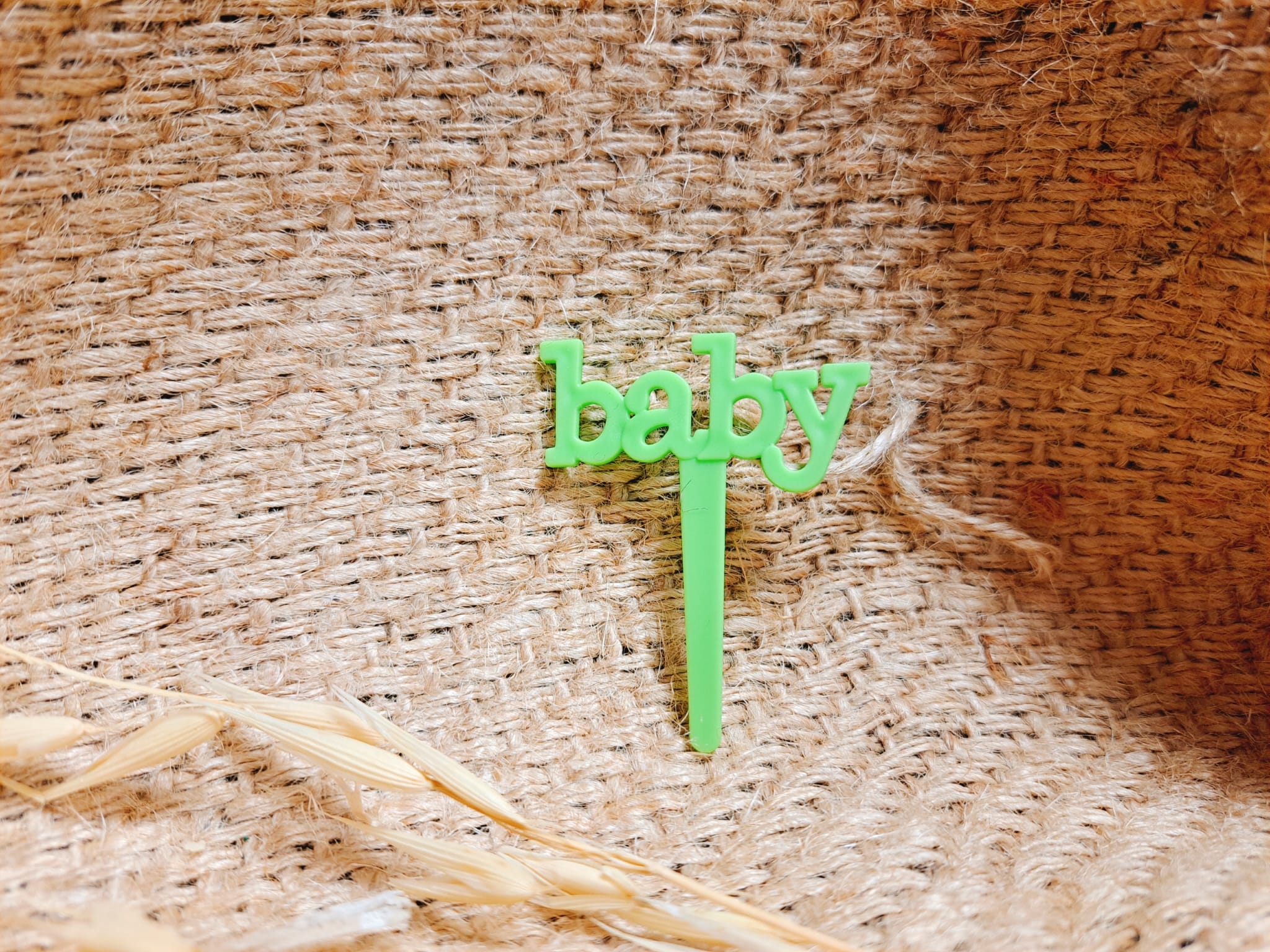 Cupcake topper Baby Groen 12 stuks**
