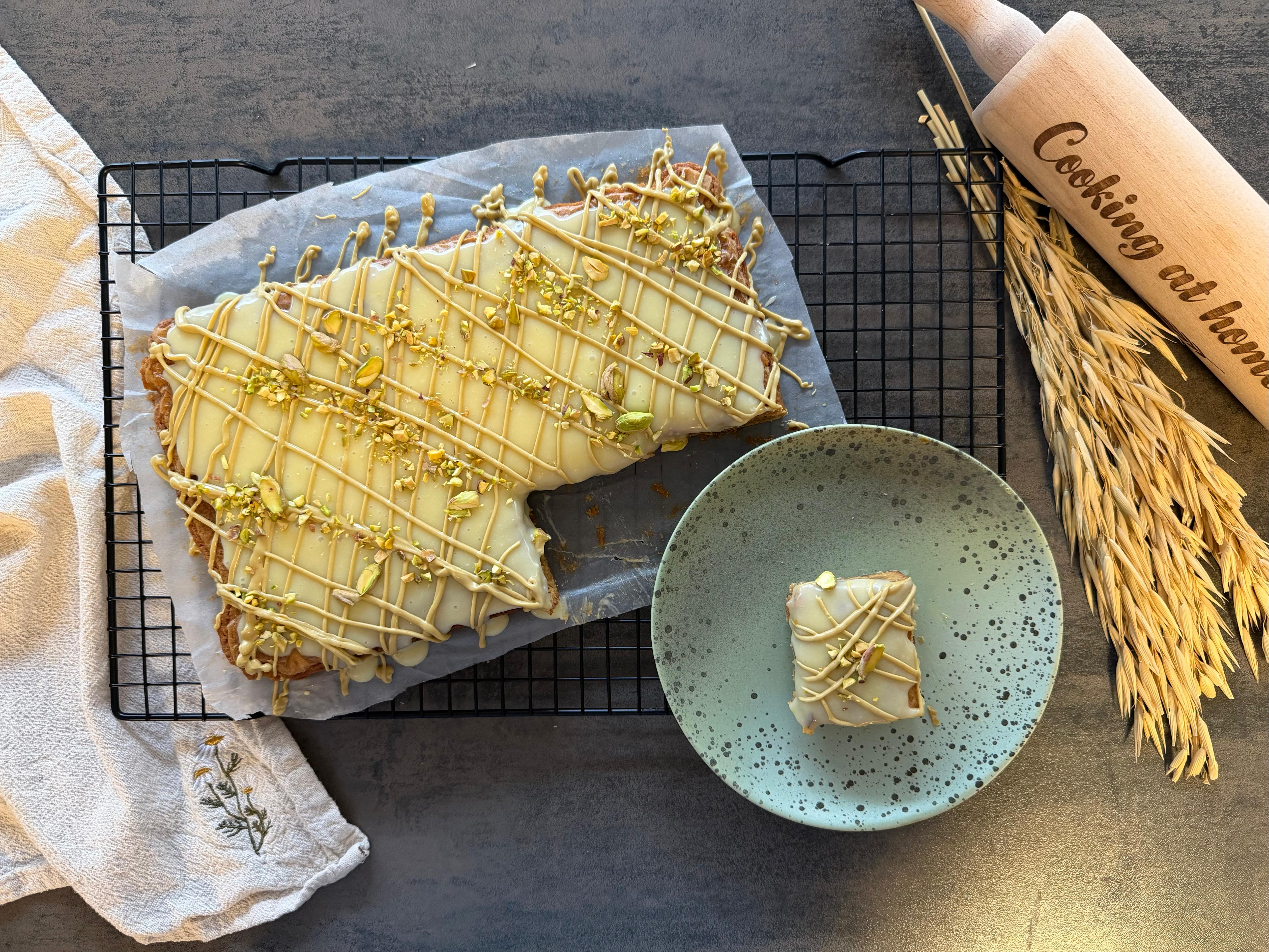 Bakpakket Blondie met pistache en witte chocolade