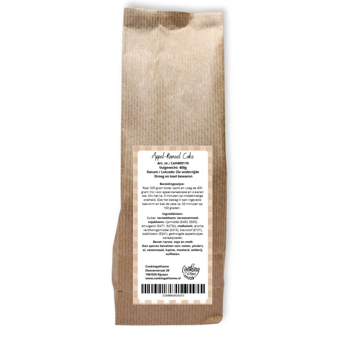 Appel-Kaneel cakemix 400 gram (CaH) - Afbeelding 2