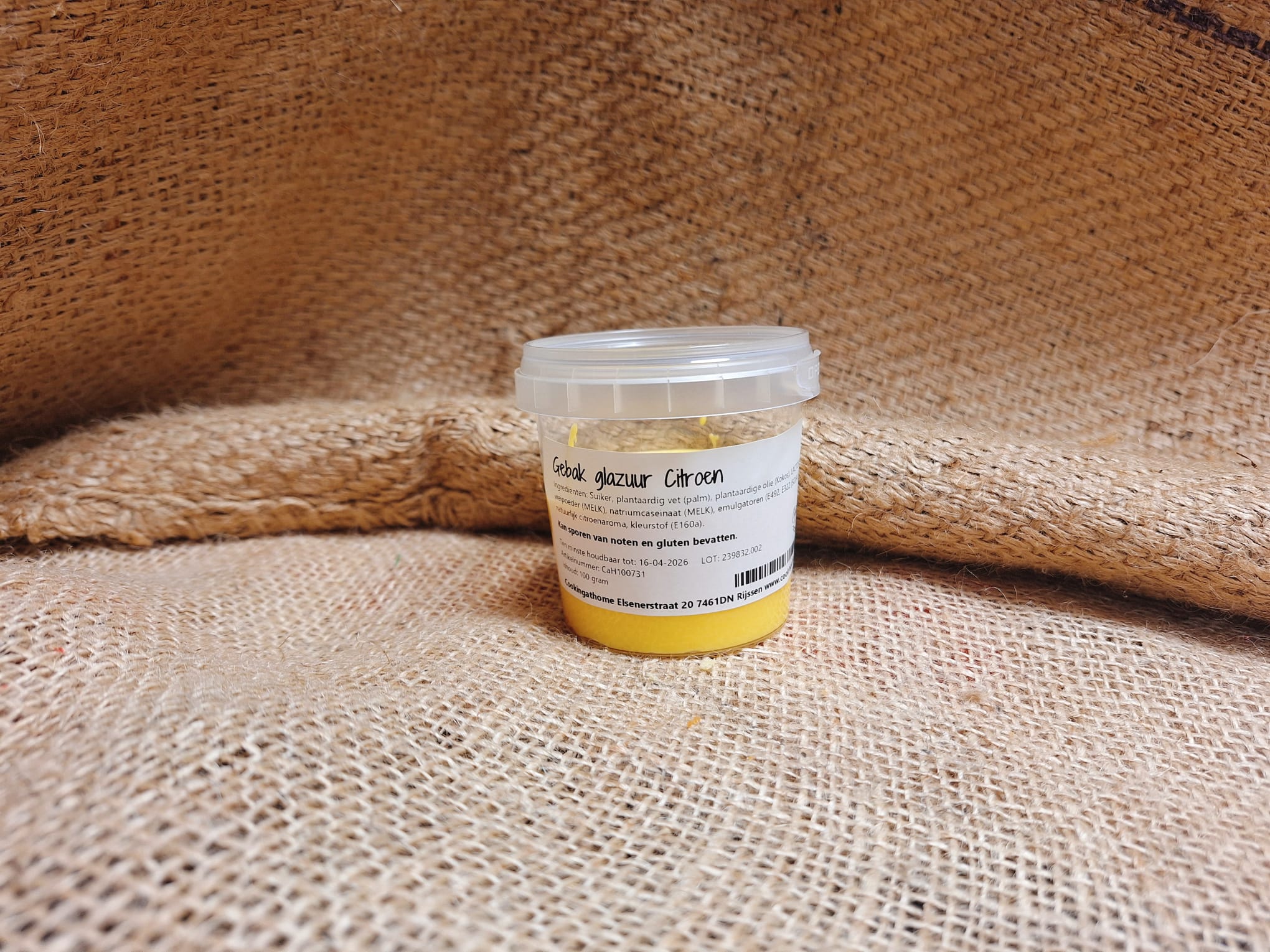 Gebak glazuur Citroen 100 gram