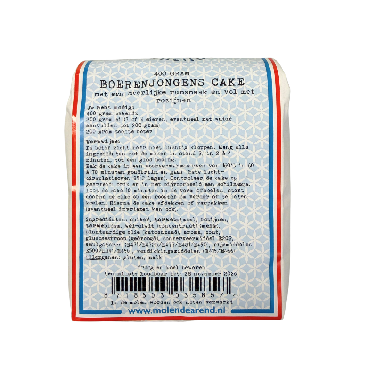 Boerenjongens cakemix 400 gram