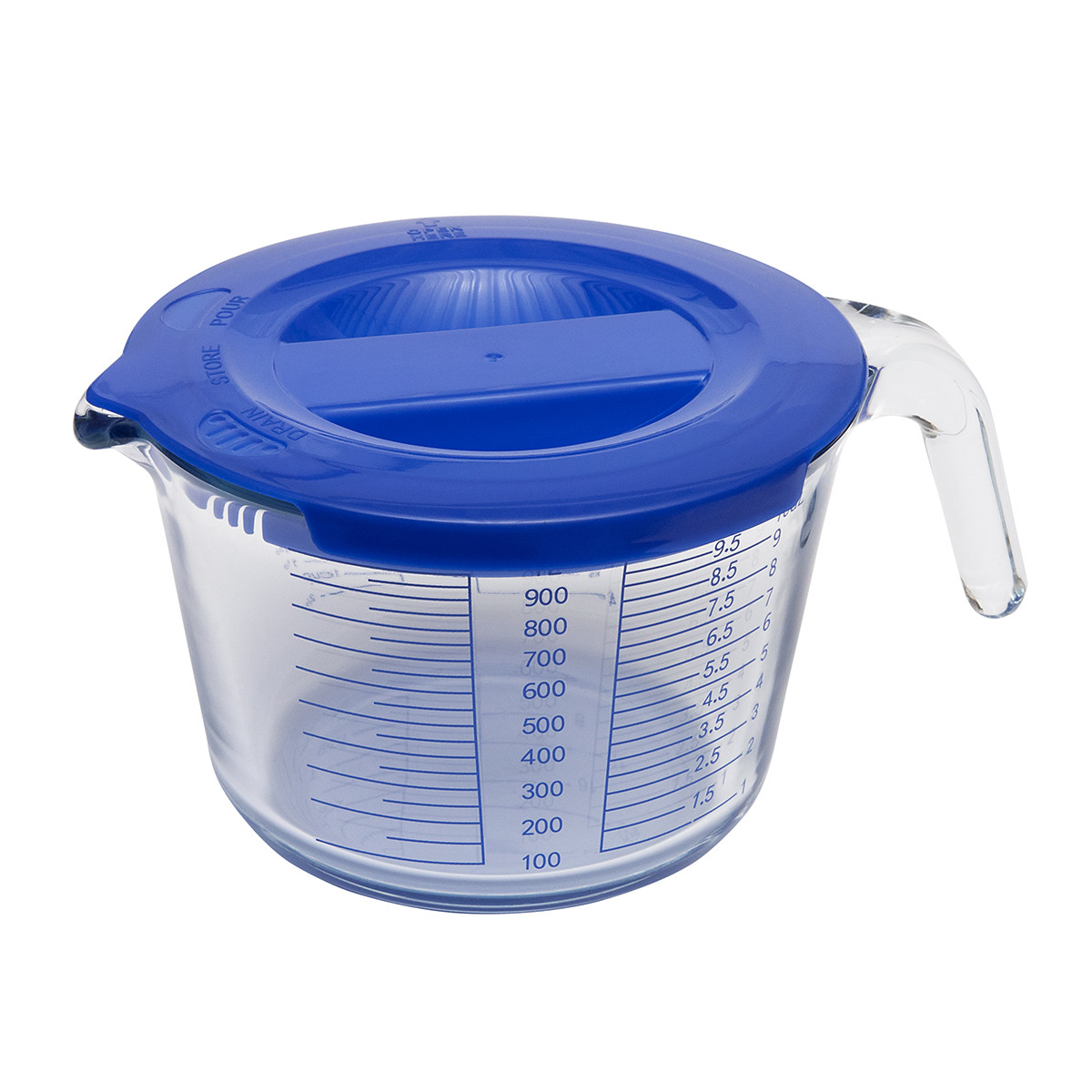 BrandNewCake Maatbeker Glas met Deksel 1L